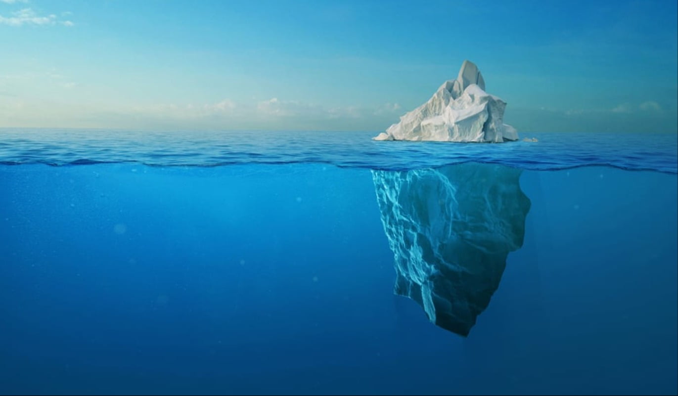 Imagem de uma iceberg